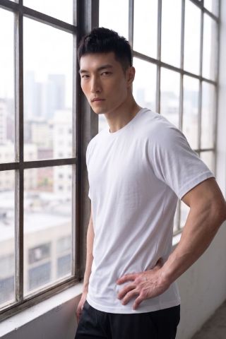 23M041落肩袖CVC-棉Ｔ